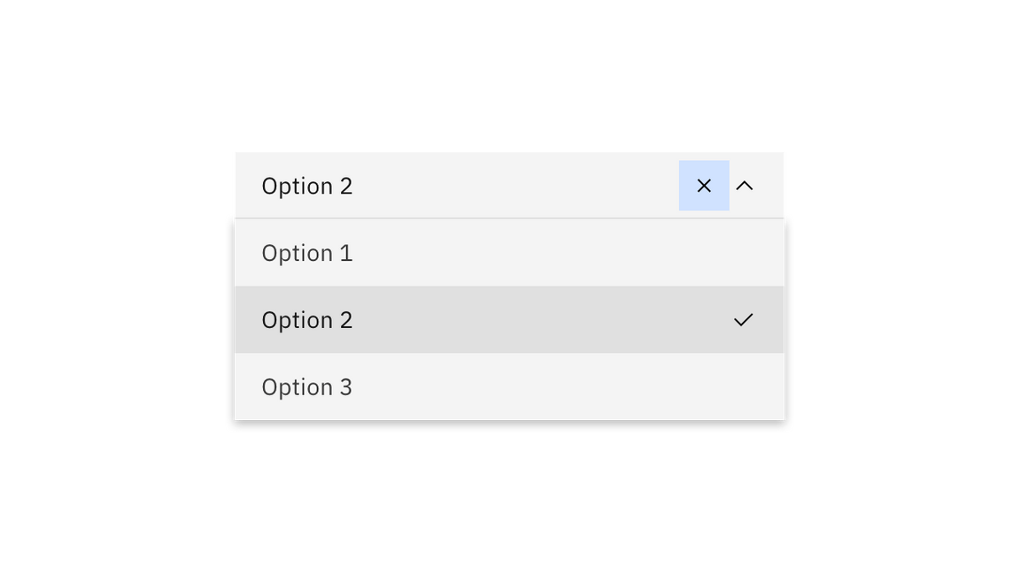 Combobox and filterable dropdown clear click target. Combobox and filterable dropdown clear click target.