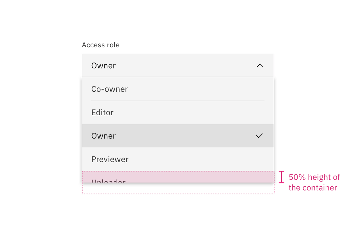Dropdown scrolling menu option cutoff. Dropdown scrolling menu option cutoff.